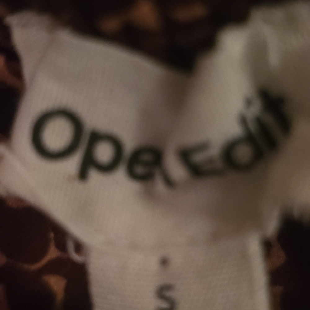 Open Edit Patterned Crop Top Small - Picture 3 of 3